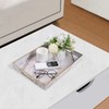 MAONAME Plastic Decorative Tray, Marbling Tray with Handles, Rectangular Coffee