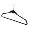 Exhivit Gancho De Ropa C/ Terciopelo Negro Paq/20 Pzs Eco