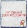Marushin Mame Towel, Moomin, Prank, Stinky, 1405030400, 5.9 x 5.9
