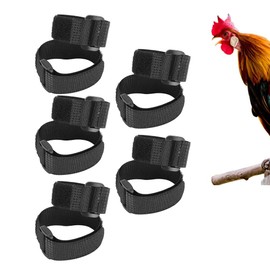 TOPINCN 10pcs Chicken Collar Anti-Hook Cock Collar Adjustable Crowless Rooster Collar for Pet Roosters Prevent Chickens from Crowing, Disturbing Neighbors(Upgrade-Black)
