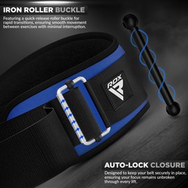 RDX Weight Lifting Belt,6.5” Curved Padded Back Lumbar Support, Functional Fitness Strength Training, Core Exercise Workout Bodybuilding Powerlifting Deadlifts Squats, Home Gym Equipment