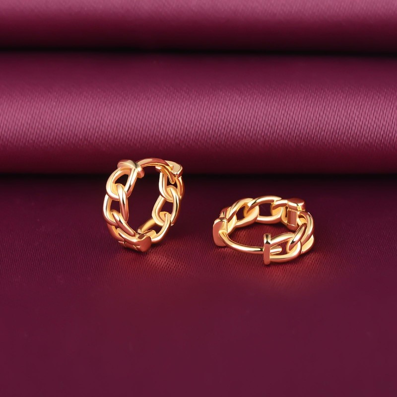 Yumilok Women's Earrings Stud Earrings Chain Hoop Earrings Small 925