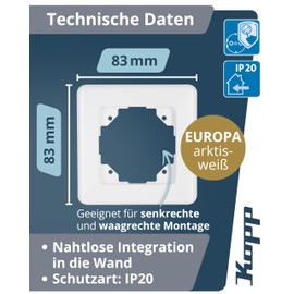 Kopp Europa 401913017 Cover Frame for 2 Sockets (Pack of 5