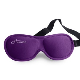 Hunrimu Sleep Eye Mask for Women Men, Eye Covers for Sleeping, 3D Sleep Mask for Travel Yoga Nap (Purple)