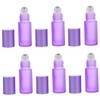 PACKOVE 6Pcs Portable Frosted Glass Roller Bottles Refillable Perfume Containers