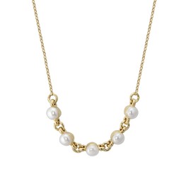 Collar para Mujer en Acabado Baño de Oro 22 Kilates con Mini Cabuchones de Perlas - Westies