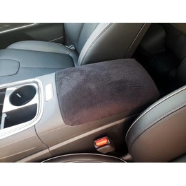 Car Console Covers Plus Made in USA Designed for Hyundai Santa Fe 2021-2023 Fleece Auto Armrest Center Console Cover Protector Dark Gray