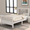 LUMISOL Wood Platform Bed with Headboard and Footboard, Twin Size