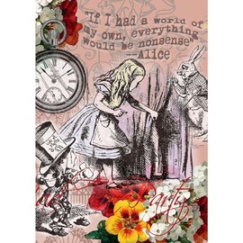 CafePress Alice in Wonderland Vintage Adventures 30"x60" Absorbent, Soft Beach Towel