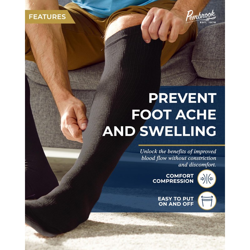 Pembrook Compression Socks for Men - 3 Pack | Graduated