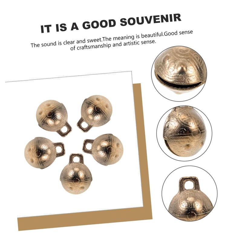 jojofuny 5pcs DIY Pet Bell Decor Brass Bells Ornaments for