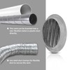 FRESH SPEED 5 Inch Grey Round Metal Dryer Vent Cover