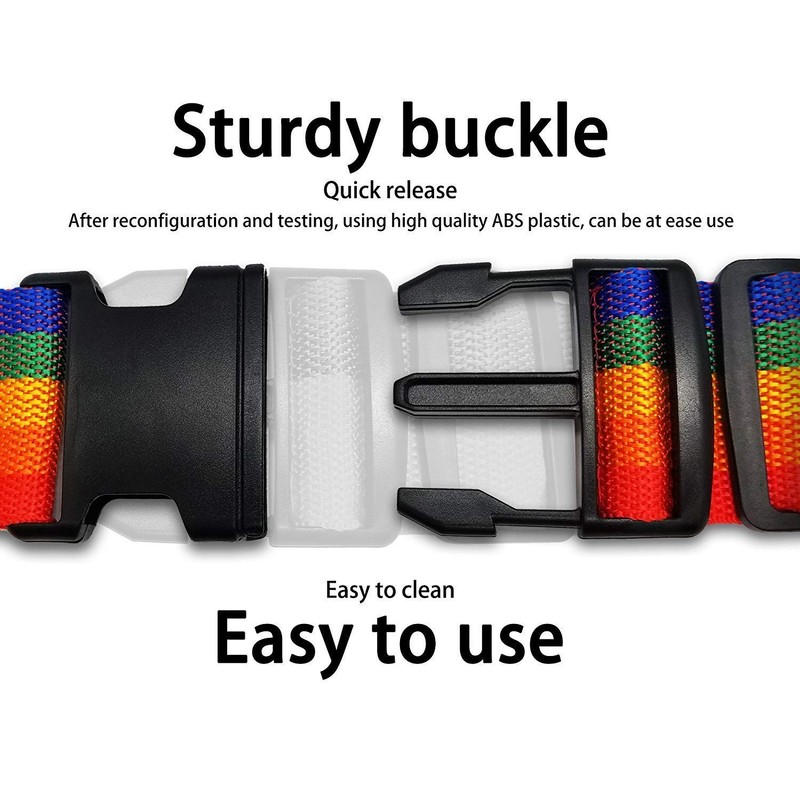 YEBMoo 4 Pack Luggage Strap, Adjustable 180cm, Long Travel Packing