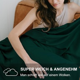 Cushion Cover 40 x 60 cm, Set of 2 - Pillowcases 40 x 60 cm, Green, for Pillows, 100% Microfibre Cushion Cover, Non-Iron and Wrinkle-Free with Zip