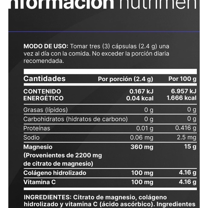 B Life Citrato de Magnesio Potenciado con Vitamina C 130