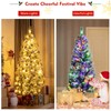 BestComfort 6 FT Flocked Christmas Tree, Artificial Decoration Tree with