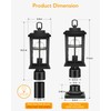 VIANIS Hardwired Dusk to Dawn Outdoor Post Light, Black Outdoor