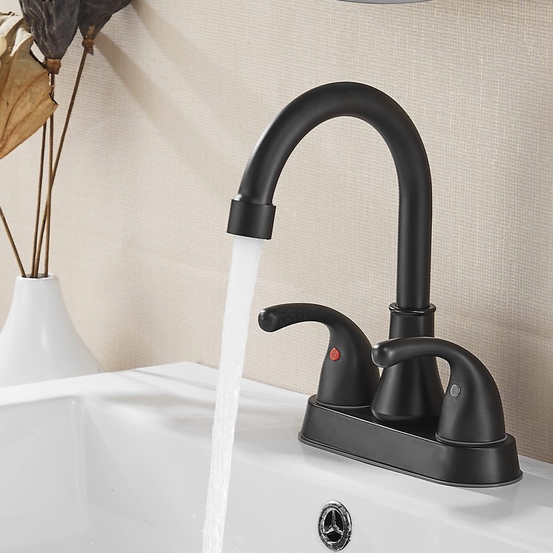 Bathroom Sink Faucet FRANSITON 4 Inch Faucet 2 Handle Bathroom