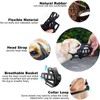 Dog Muzzle, Soft Rubber Safe Basket Breathable Muzzles Adjustable Straps