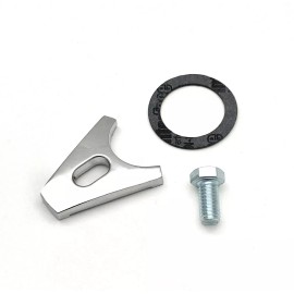 HRC Chevy HEI Distributor Clamp & Gasket Hold Down SB BB SBC BBC V6 V8 Points Chrome