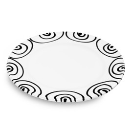 GMUNDNER KERAMIK Black Flamed Dessert Plate Gourmet Diameter 22 cm Handmade in Austria