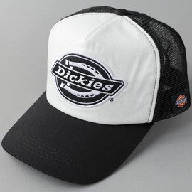 Dickies Mesh Cap, Hat, Men's, Original Logo, Women's, Unisex, Color, Black, Mesh Cap, American Casual, Street, black white, XL