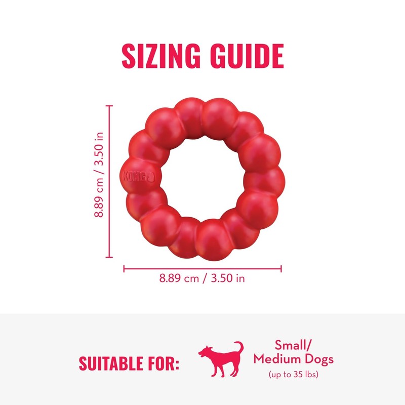 KONG Ring - Natural Rubber Ring Toy for Healthy Chewing