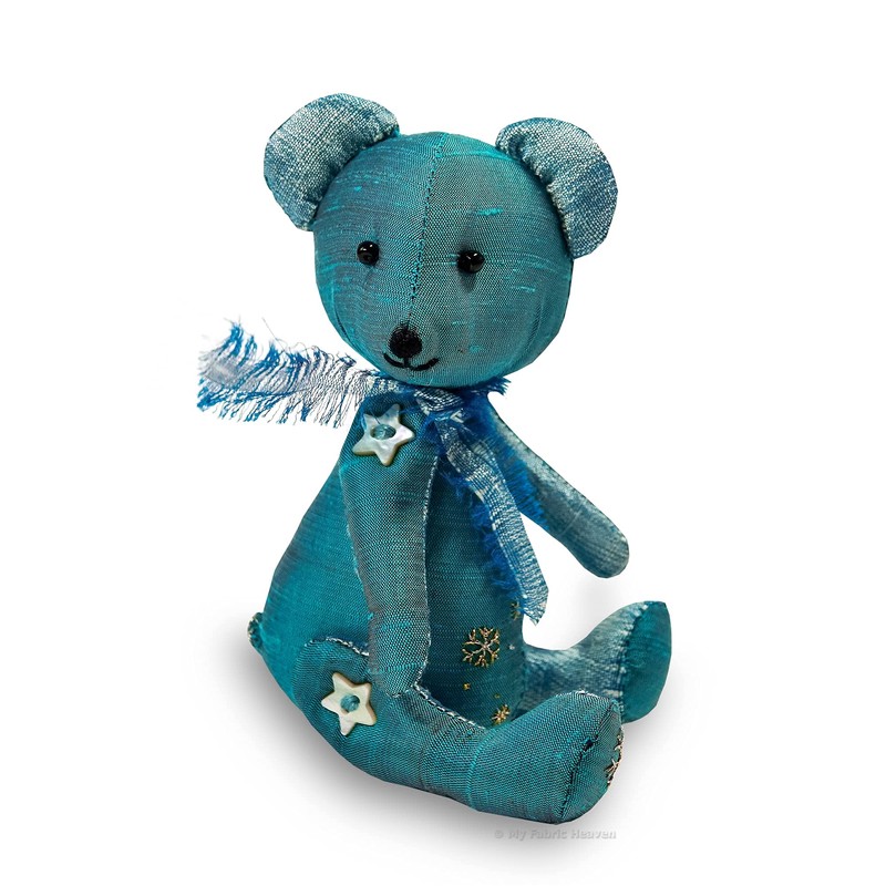 My Fabric Heaven Snowflake Bear Sewing PATTERN Tiny Winter Teddy,