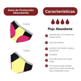 Luna Segura Calzones Menstruales Niña Abundante Pack De 3