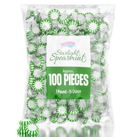 Starlight Candy, Individually Wrapped, Spearmint, 1 Pound