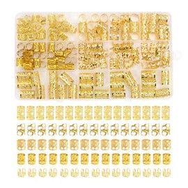 155 Pcs Hair Jewelry for Braids Dreadlocks Beads Aluminum Hair Rings Hair Clips Adjustable Metal Cuffs for Hair Braids Accessories