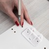 DOITOOL White Plastic Drawer Track Guide, 10Pc Plastic Cabinet Drawer