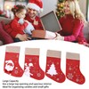 Christmas Stocking Decorative Cartoon Pattern Cuff Stocking Ornament for Tree