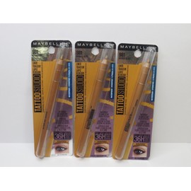 MAYBELLINE TATTOO STUDIO SHARPENABLE GEL PENCIL 981 BRONZE GLITZ 0.04 OZ (LOT 3)