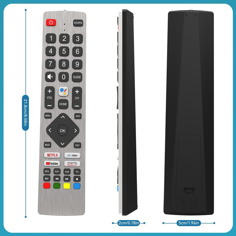 FOXRMT Replacement Sharp TV Remote Control, Universal for Sharp TV