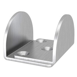 JUBEST Sliding Barn Door Floor Guide, Floor Mounted Sliding Door Bottom Guide, U Shape, Durable Stainless Steel Barn Door Guide for Door Thick 1-7/16" - 1-13/16"