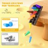 JUPITEARTH 12 Colors Crayons for Toddlers, Non-Toxic Washable Rocket Crayons,