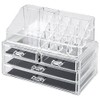 Improved Clear Acrylic Cosmetic Organiser with Drawers Makeup Jewelry Display
