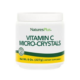 NaturesPlus Vitamin C Micro-Crystals - 5000 mg, 8 oz Vegetarian Powder - Unflavored - Natural Immune Support Supplement, Antioxidant, Free-Radical Defense - Gluten-Free - 45 Servings