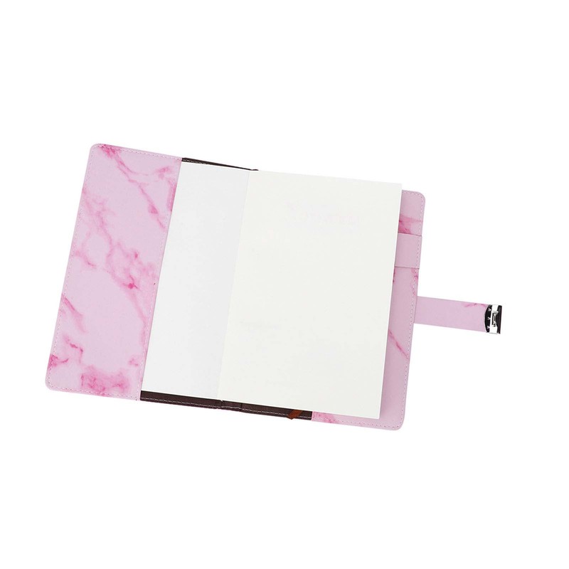 A5 Note Book PU Leather Cover Password Lock Notepad Diary