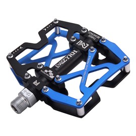 MZYRH Mountain Bike Pedals, Ultra Strong Colourful CNC Aluminium Alloy Machined 9/16 Inch Wheel Seal 3 Bearings Tyre Resistant Waterproof Anti-Dust