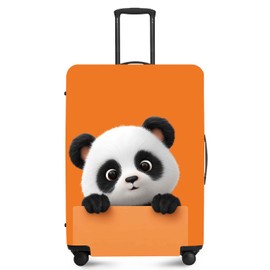 Funny Cut panda Travel Luggage Cover Suitcase Protector Suitcase Cover Anti-Scratch,Stretchable Fit for 18-32Inch Luggage,Travel Bag Cover Washable XL(fits 29-32Inch suitcase))
