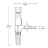 Labasics Glass Adapter, Vacuum Borosilicate Vertical Glass Adapter Removal, Vacuum