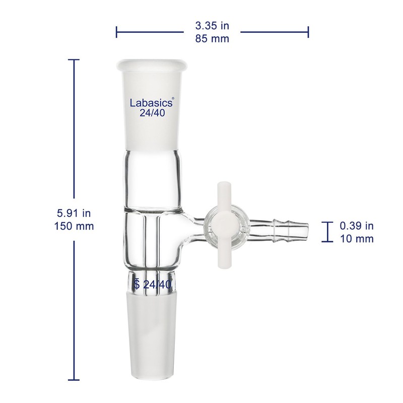 Labasics Glass Adapter, Vacuum Borosilicate Vertical Glass Adapter Removal, Vacuum