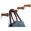 4 Packs Wooden Coat Hooks Wall Mounted Single Wooden Hangers