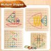 Skrtuan Wooden Geoboard Wooden Toy from 3 4 5 6