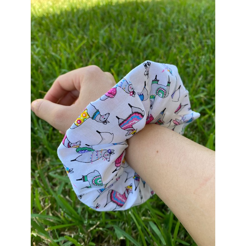 Llama Scrunchie Hair Tie Ponytail