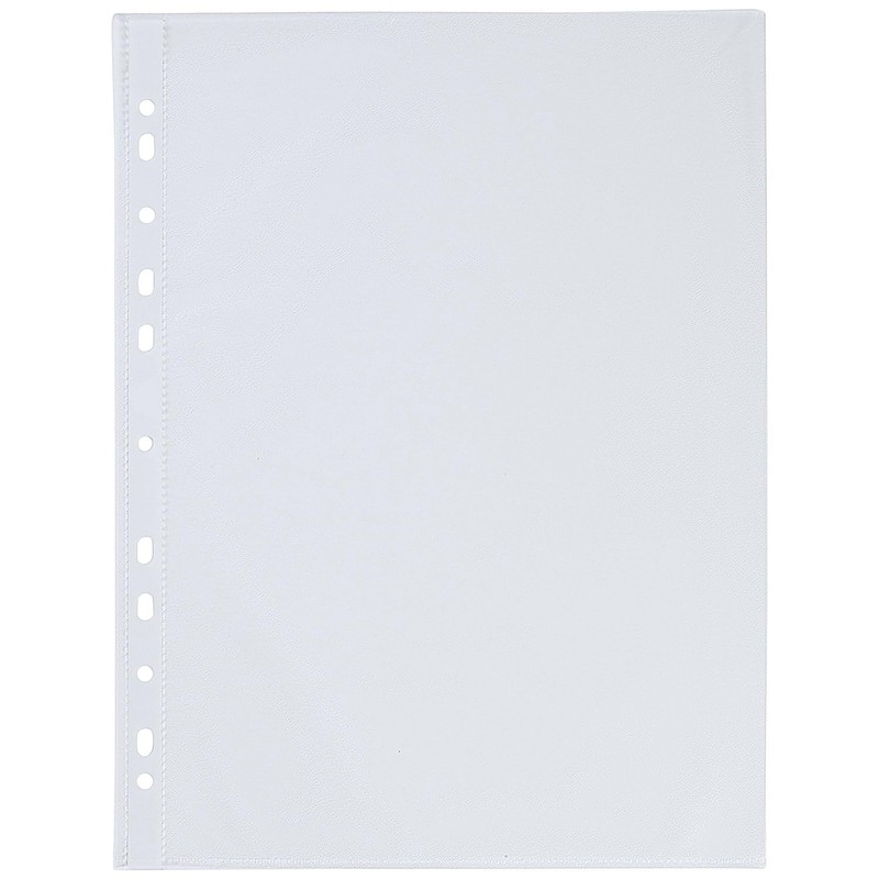 Q-Connect Punched Pocket A4 50micro, Orange Peel (Pack of 100)