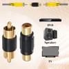VCE RCA Adapter Gold Plated RCA Female to Female Coupler