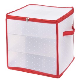 MIJOMA Storage Box, Organiser Box, Christmas Organiser for Christmas Tree Baubles, Christmas Decorations (31 x 31 x 31 cm - for 27 Small Items)